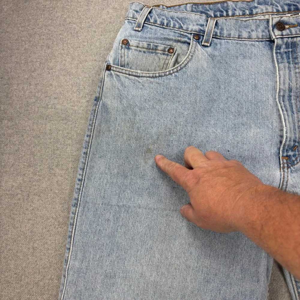 Vintage 90s Levis 545 Jeans Mens 38x30 (Actual) Light Wash Loose Straight FLAW‎